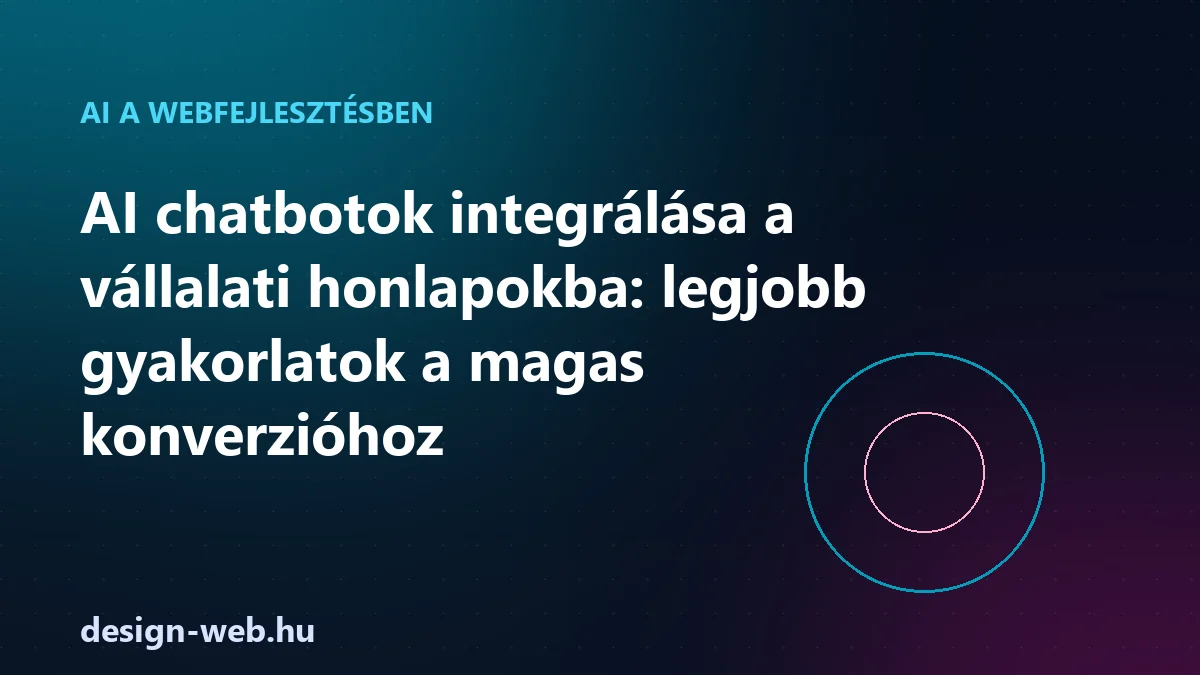 AI chatbot integrálása a vállalati honlapba a magas konverzióért — illusztráció