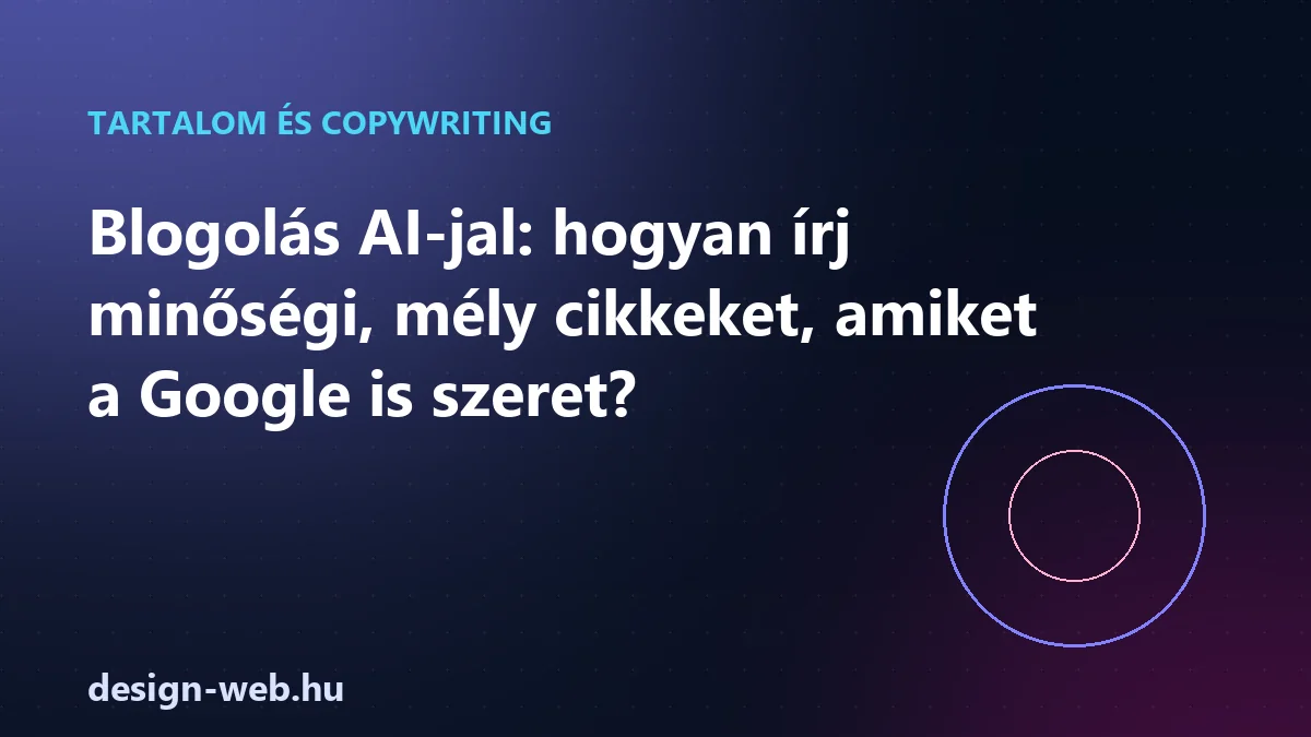 Blogolás AI-jal, minőségi mély cikkek amiket a Google is szeret — illusztráció