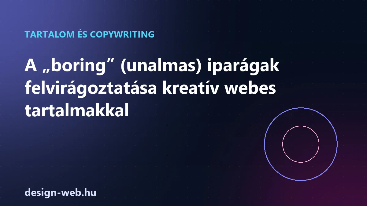 Boring unalmas iparágak felvirágoztatása kreatív webes tartalmakkal — illusztráció