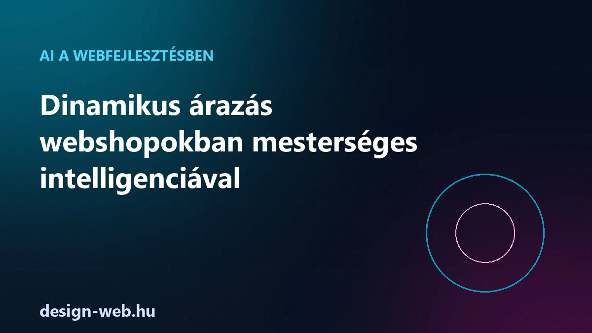 Dinamikus árazás webshopban mesterséges intelligenciával — illusztráció