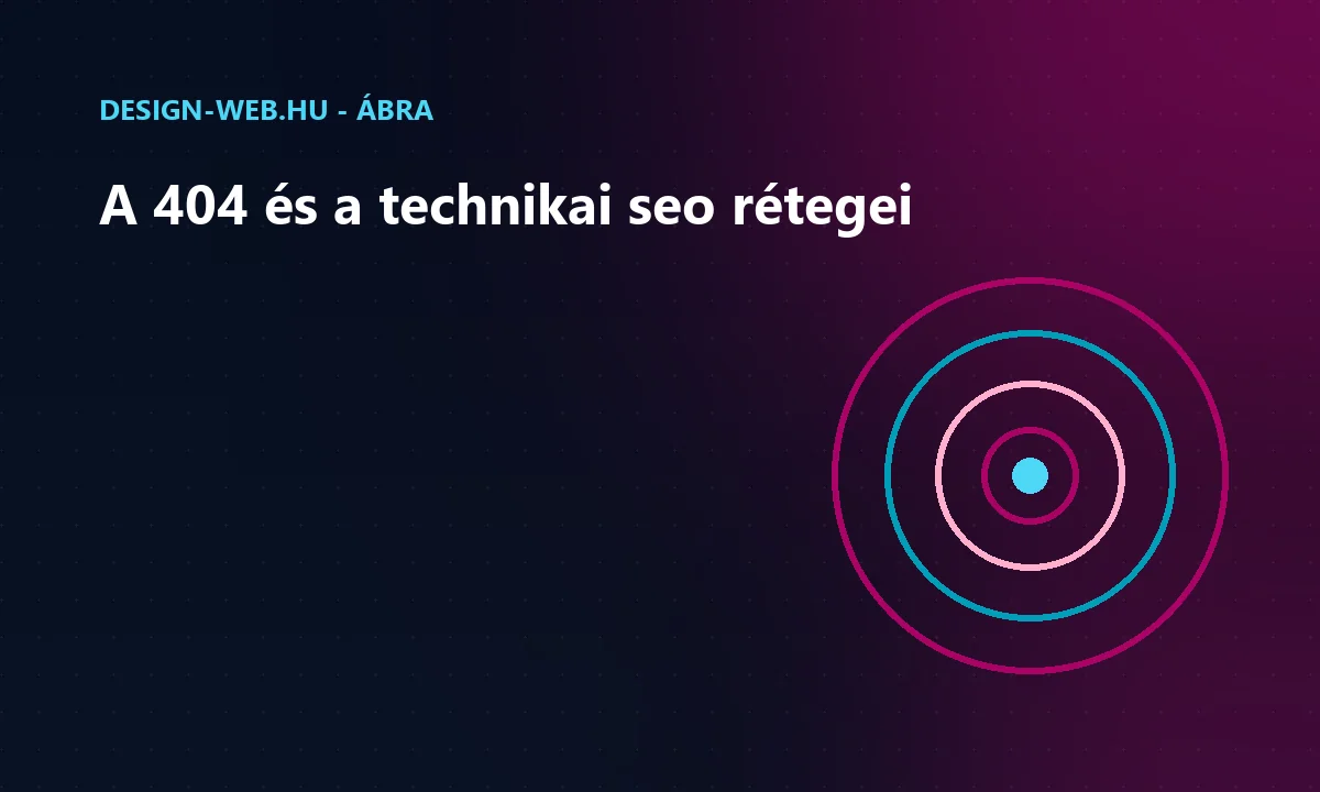 A hibaoldal technikai seo-vonatkozásainak rétegei koncentrikus körökkel