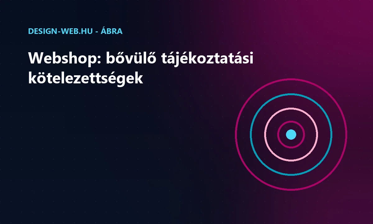 A webáruházak bővülő tájékoztatási kötelezettségei koncentrikus körökkel ábrázolva