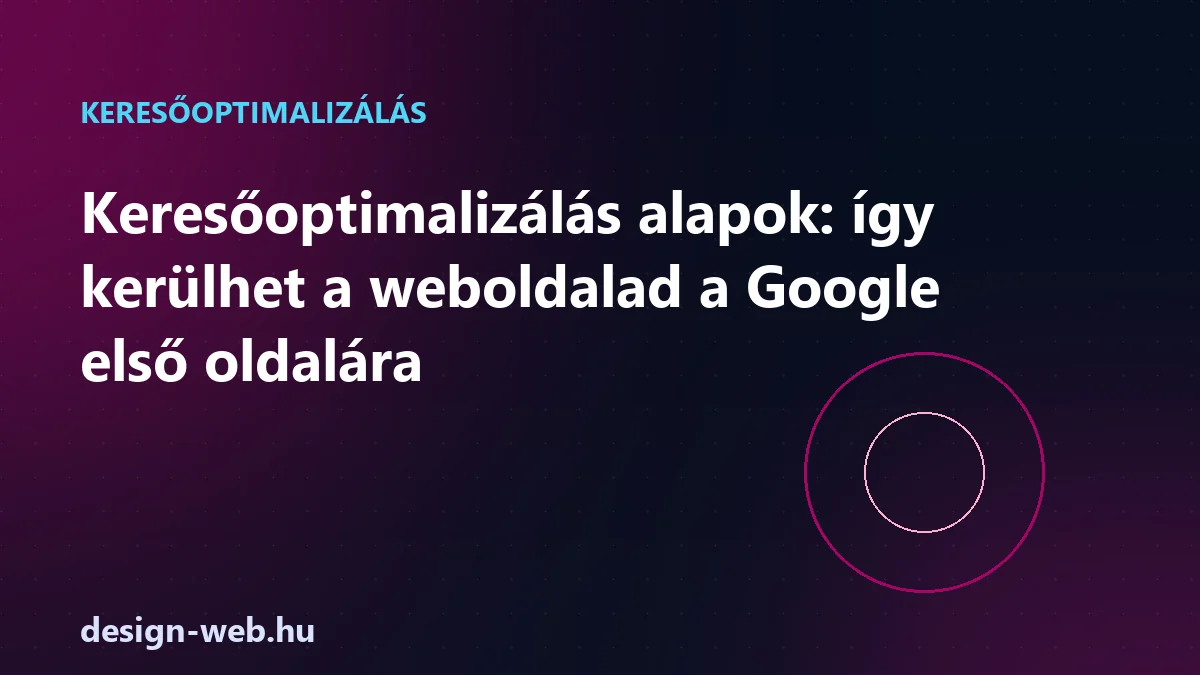 Keresőoptimalizálás alapok — kulcsszó elemzés és grafikon illusztráció