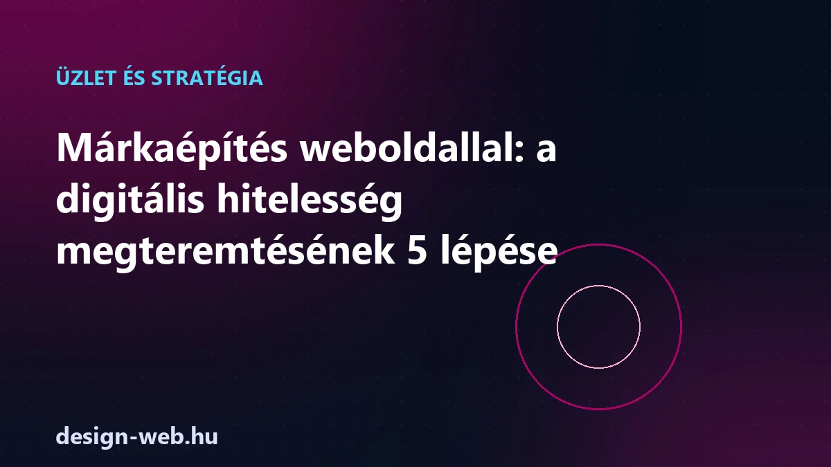 Márkaépítés weboldallal, a digitális hitelesség megteremtésének 5 lépése — illusztráció