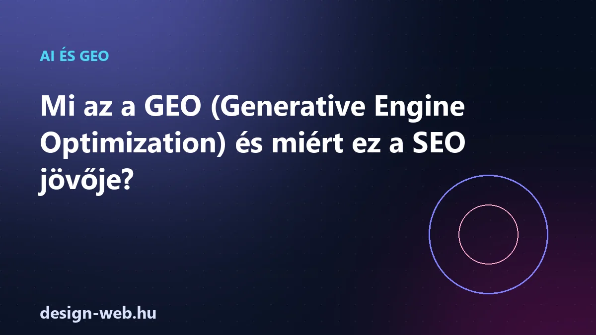 Mi az a GEO generatív keresőoptimalizálás — AI keresés illusztráció