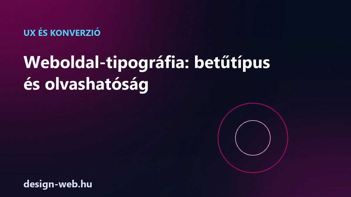 Weboldal-tipográfia, betűtípus és olvashatóság - illusztráció