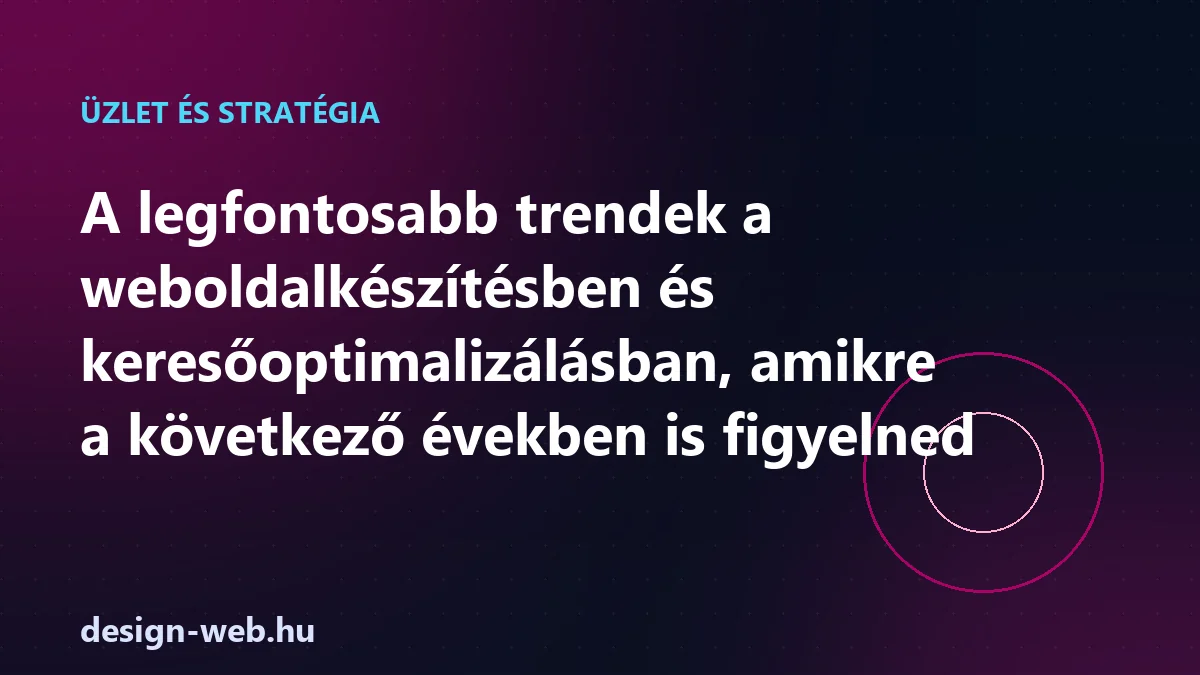 A legfontosabb trendek a weboldalkészítésben és keresőoptimalizálásban — illusztráció