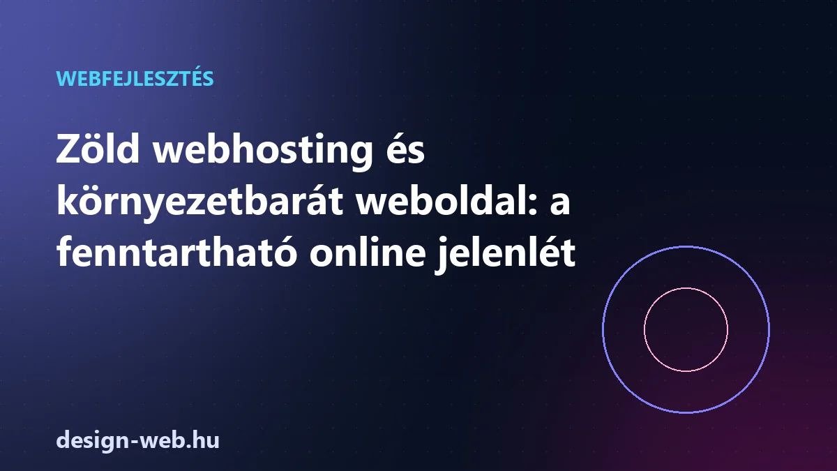 Zöld webhosting és környezetbarát weboldal, fenntartható online jelenlét — illusztráció